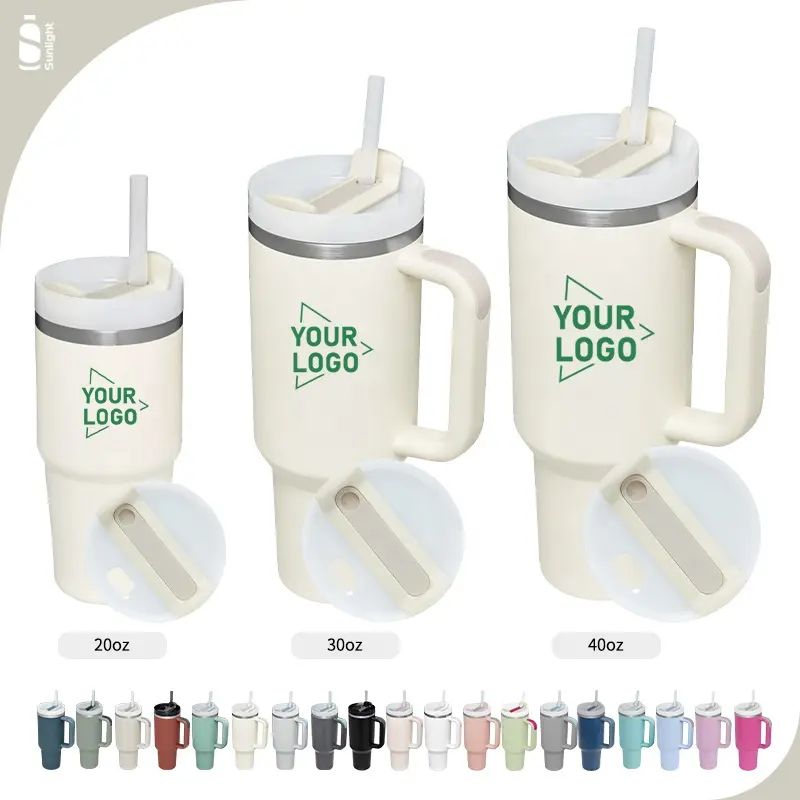 Amazons Schlussverkauf 2024 Löscher Becher 40 Unzen Handgriff isoliert Reise-Kaffeebecher 30 Unzen Becher Tasse 40 Unzen mit Griff Logo