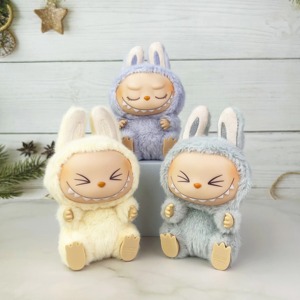 LABUBU V2 yeni varış vinil yüz serisi kalp atışı Trendy oyuncak şekil kör kutu Labubu 2.0 bir koltuk var - Product Image 1