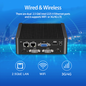 ファンレス産業用コンピュータークアッドコアN5000J4125 RS232 RS485 GPIO IOT Ubuntu Linux Mini PC for Advertising Banking - Product Image 5