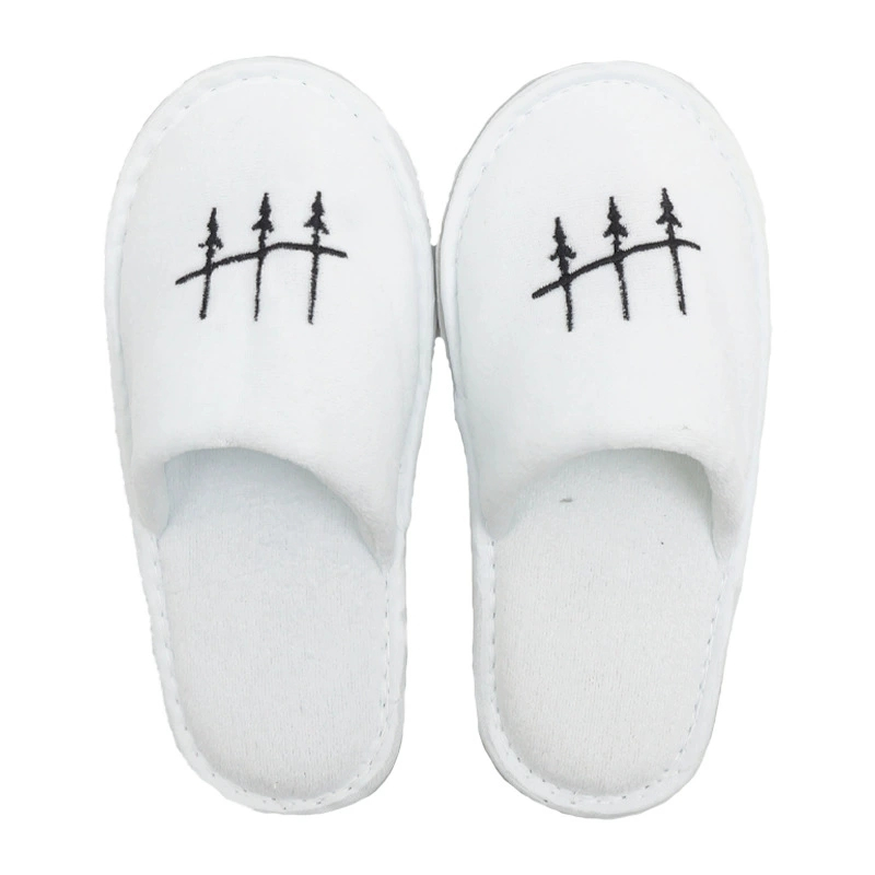 Soft and comfortable hotel slippers with foam heel disposable slippers for hotel