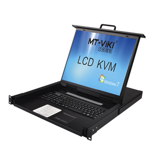 19'' LCD IP KVM Switch 8 Port VGA <strong>MT</strong>-<strong>VIKI</strong> 1U Rack KVM Drawer Console, LED KVM Switch Over Remote IP - Product Image 4