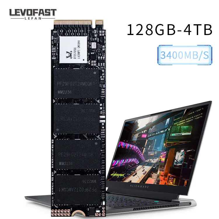 Levofast โซลิดสเตตไดรฟ์แบบ2TB 4TB NVMe SSD TO PCIe NVMe Solid State Drive สำหรับแล็ปท็อป