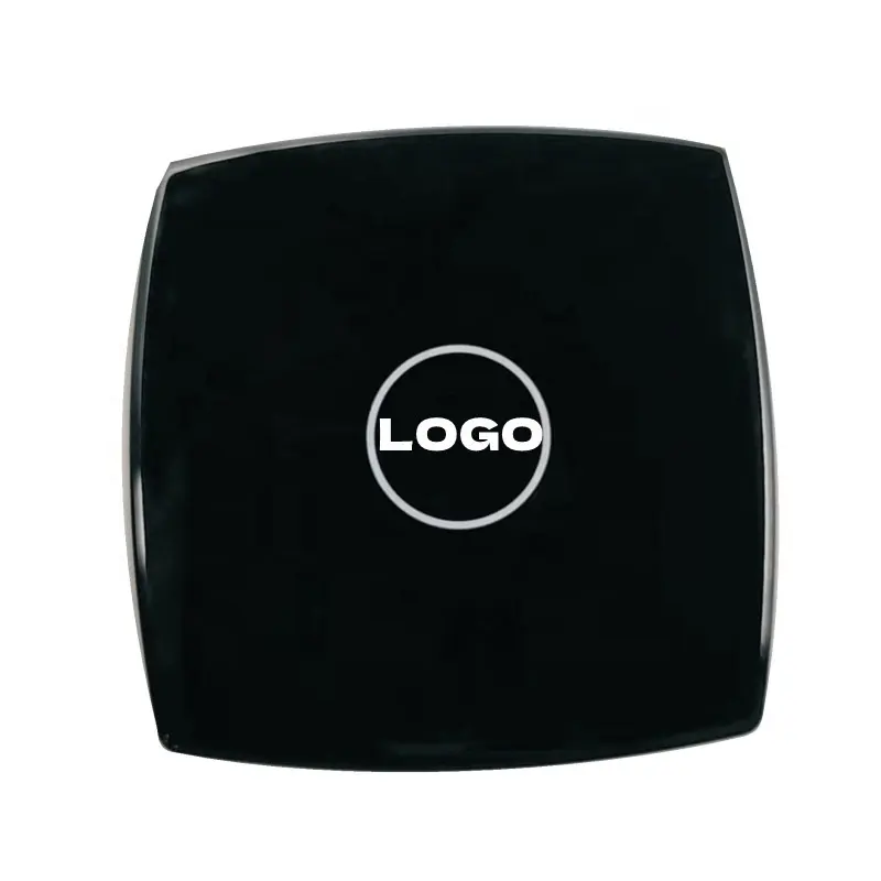 Maquillage Compact Miroirs rouge noir blanc couleur Mode acrylique Pliant Velours intérieur anti-poussière sac avec boîte Portable classique