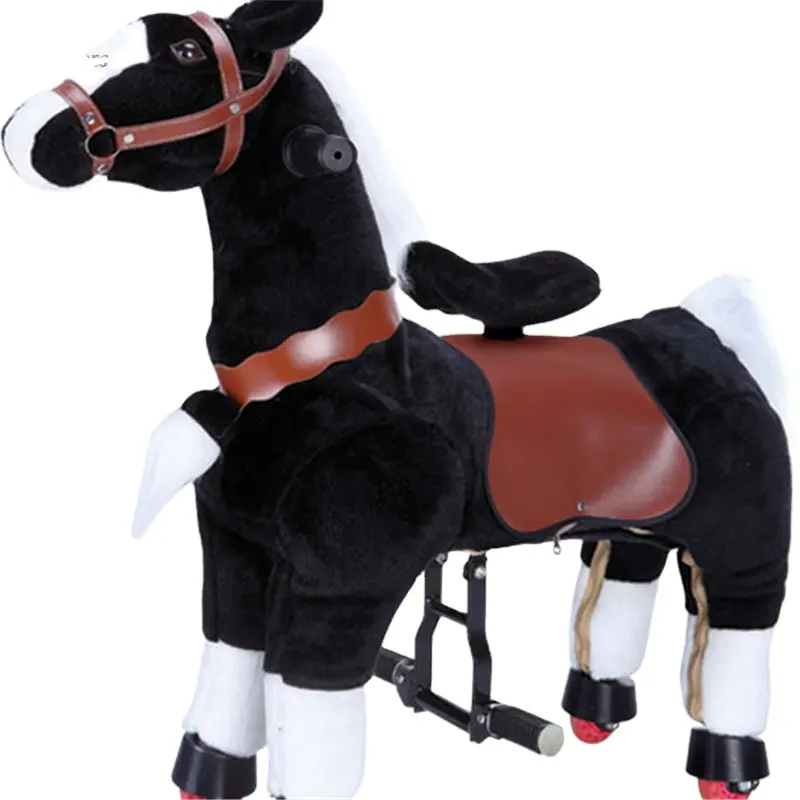 Pony ride kid equitazione giocattolo su ruote camminare cavallo meccanico