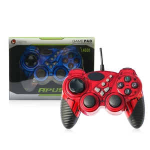 Mando con cable USB para ordenador, mando para PC, doble choque, compatible con Plug and Play