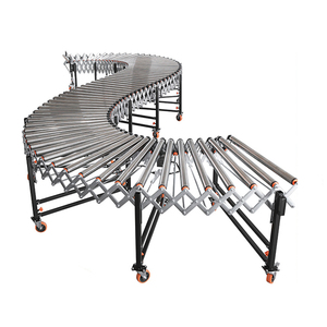Transportador de rodillos flexible de correa de junta tórica de acero inoxidable con ruedas expandibles de carga y descarga logística de largo alcance - Product Image 4