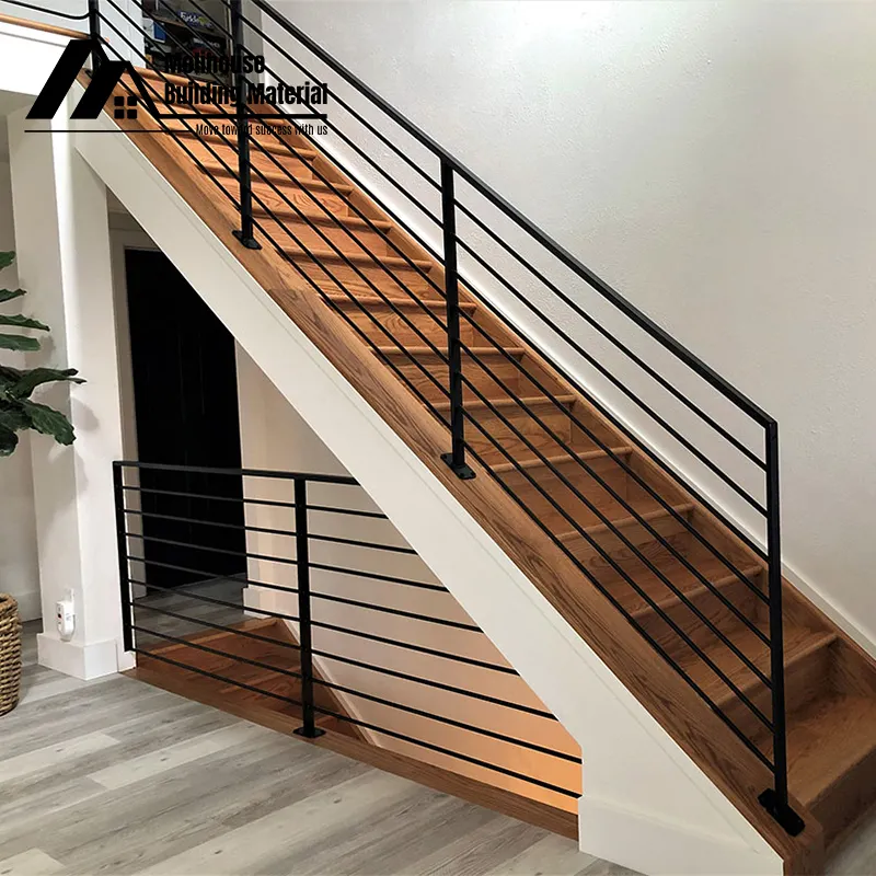 Diseños de barandillas de escalera de hierro de alta calidad/barandillas de escaleras de hierro forjado usadas australianas para barandilla de escalera interior