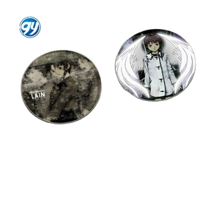 Serien experimente <span class=keywords><strong>Lain</strong></span> Round Cartoon Niedliche Snap-In Brosche für Rucksack Kleidung Zubehör Sammlung Abzeichen Dekoration Anime Pin - Product Image 1