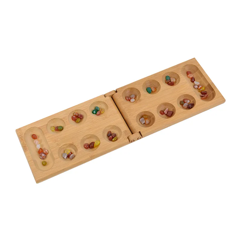 Set da gioco da tavolo manwinstcon tavola di legno pieghevole + bellissime perle di vetro multicolore-gioco tattico intelligente per bambini e adulti