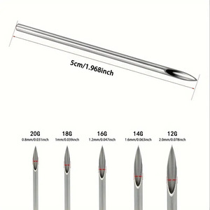 OEM 100 adet vücut Piercing İğneler 10G 12G 13G 14G 15G 16G 18G 20G tek kullanımlık kulak burun göbek meme dudak Piercing İğneler - Product Image 4