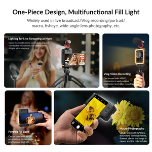 APEXEL ไฟ LED ติด1/4 2700-6500K แบบชาร์จไฟได้, ไฟเซลฟี่ติดบนรองเท้าเย็น - Product Image 6