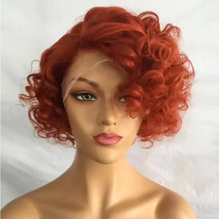 Amara all'ingrosso prezzo basso perruque pixie cut parrucca capelli umani ricci pixie cut corto pizzo frontale 13x4 pixie parrucca con i capelli del bambino