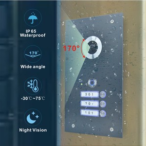 HD 1080P IR-Kamera-<span class=keywords><strong>Video</strong></span>-Gegensprechanlage, 4-Draht-WLAN-<span class=keywords><strong>Video</strong></span>-Türsprechanlage für ein Benutzer-Fingerabdruck-Türschloss-Zugangs kontroll system