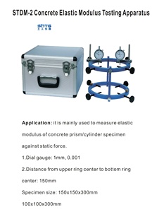 Aparato de prueba de módulo elástico de hormigón de STDM-2, módulo elástico de medida de prisma de Hormigón/espécimen de Cilindro contra la estática fo - Product Image 2