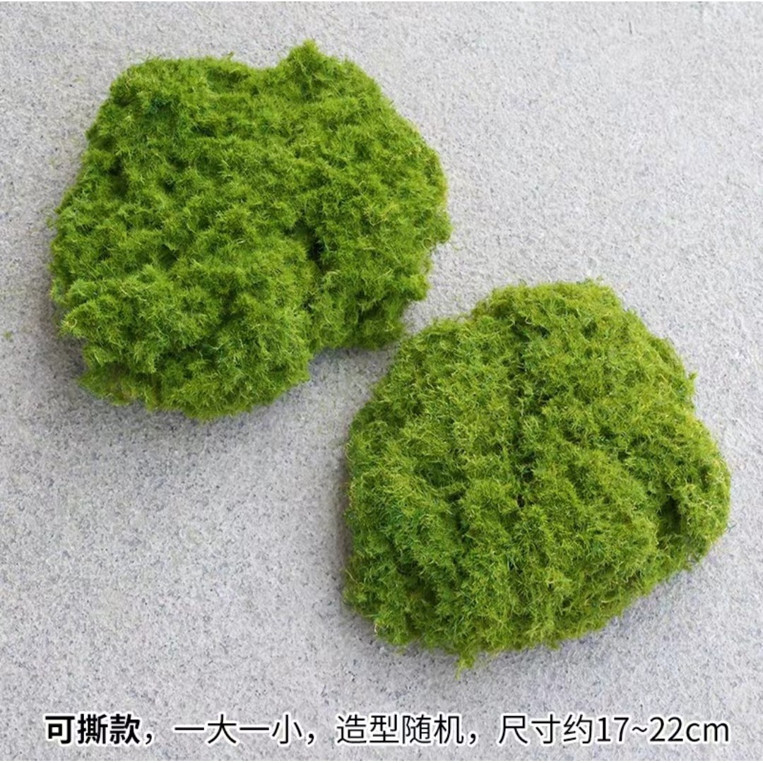 Mousse verte clair, 2 pièces