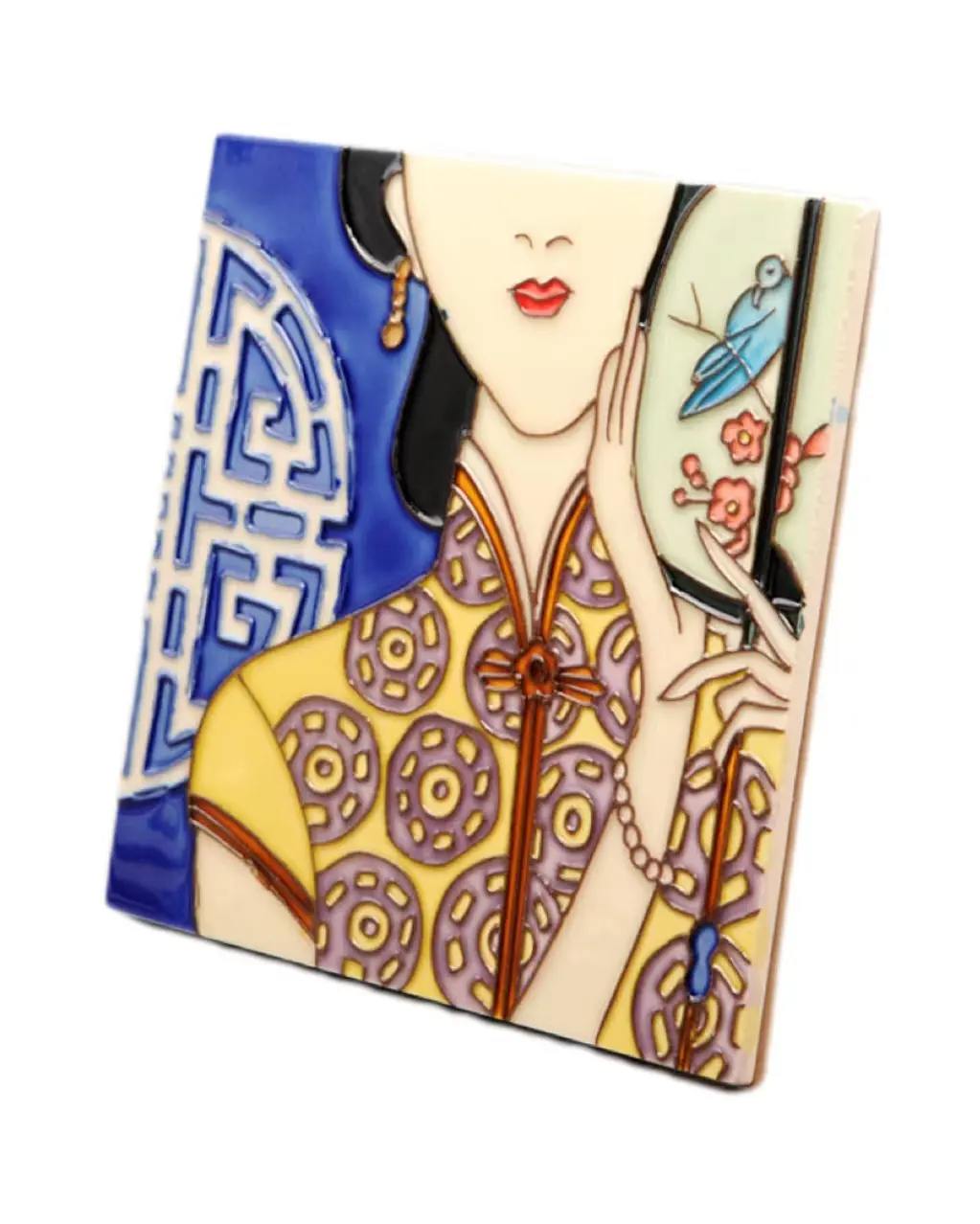 Azulejos pintados a mano, decoración de pared, imagen colgante, restaurante chino, pasillo, porche, directo de fábrica, 200X200mm