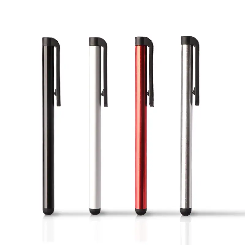 Pena Tablet Logam dengan Klip Pena Stylus Pen Layar Sentuh untuk Tablet PC untuk iPhone iPad Pensil Stylus Kapasitif