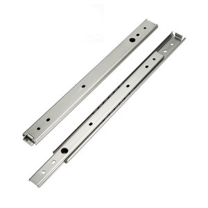 10mm de espesor 2 rieles deslizantes rectos de una sola capa 27mm de ancho Mini teclado de acero rodamiento de guía rodamiento de bolas diapositivas del cajón - Product Image 2