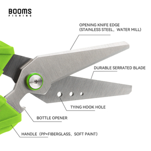 S04 thép không gỉ 6.1in màu xanh lá cây xách tay sraided dòng lưỡi câu cá cắt Clipper kéo mở Walnut Cracker chức năng - Product Image 3