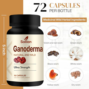 Amazon 72-Capsule puro Lingzhi <span class=keywords><strong>Ganoderma</strong></span> fungo integratore antiossidanti naturali benessere energia e memoria supporto adulto - Product Image 4