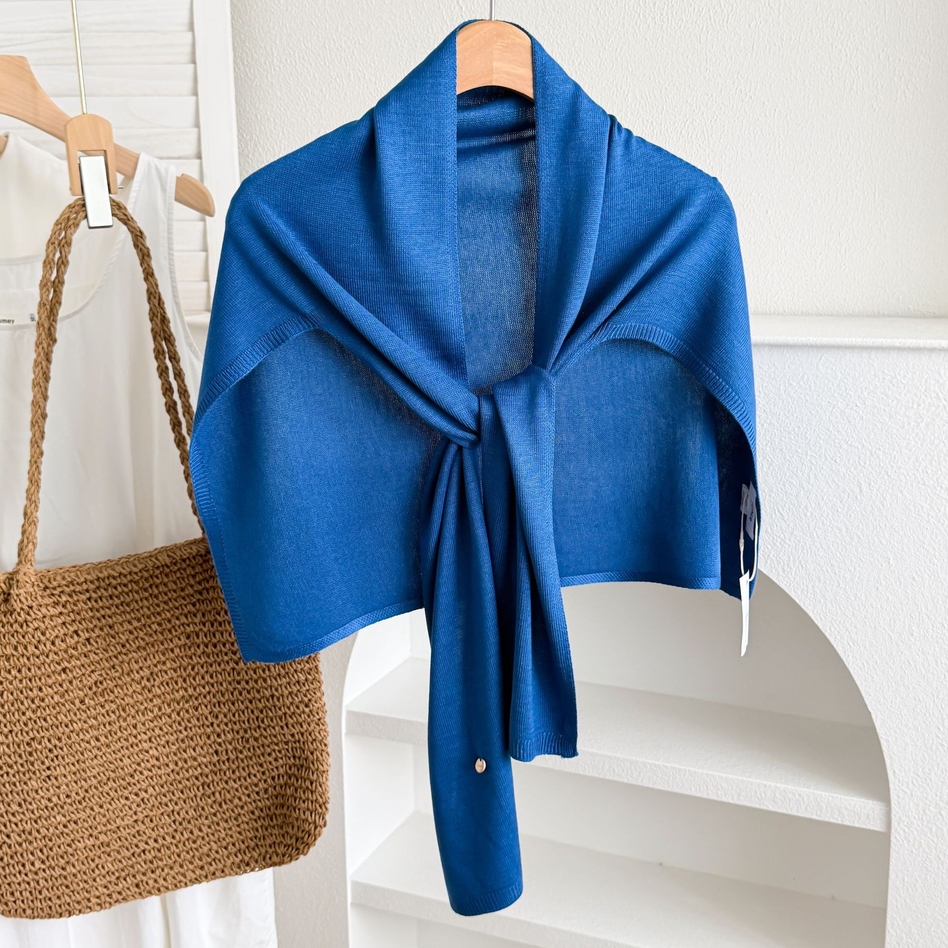 Royal blue-core-spun yarn version