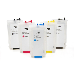 Hp727 727 728用HP DesignJet T1530 T920 T1500 T2500 T2530T930プリンター用チップ付き詰め替えインクカートリッジ空のカートリッジ - Product Image 1