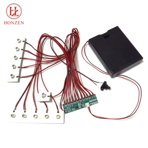 4AA <strong>6v</strong> Battery Power 11pcs of 5mm Wired Mini Bright White <strong>Led</strong> Light Module with Motion Sensor Activation - Product Image 3