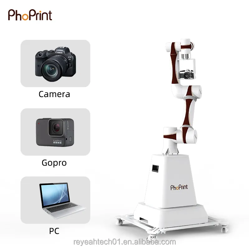 Máquina automatizada para fotomatón Selfie Glambot de brazo para fotografía de bodas y fiestas