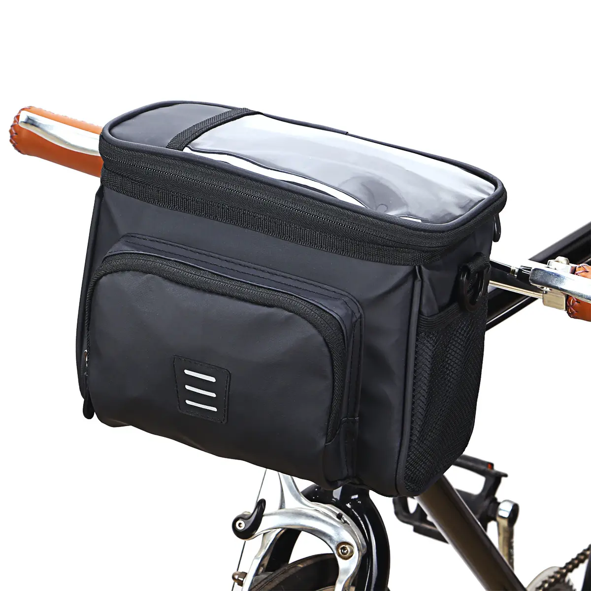 Sac de tête de vélo pliant conduite véhicule électrique isolation suspendu VTT sac de guidon avant robinet sac équipement