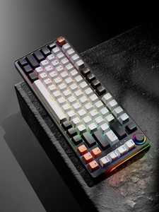 Teclado mecánico de 75 teclas, dos colores, moldeado por inyección, botón rotativo multimedia, RGB - Product Image 6