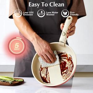 20-Piece yapışmaz seramik TENCERE SETİ ayrılabilir kolu PFAS PFOA PTFE ücretsiz gaz sobası pişirme RV kamp mutfak kullanımı için - Product Image 6