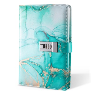 2024 nuevo cuaderno diario A5 PU cuero hermosa cubierta bloqueo cuaderno, diario personalizado impresión de libros - Product Image 1