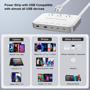 PD 100W Extension Board <strong>3</strong> AC Outlet Electric US Power Strip USB C QC3.0 Universal Type C <strong>Output</strong> Socket Desktop Home Supply - Product Image 4