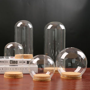Modern avrupa temizle teraryum Cloche mantar tabanı ile toptan ahşap cam tasarım ev çiçek dekor doğum günleri için Art Deco tarzı - Product Image 2