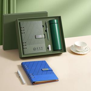 Набор для корпоративных подарков: Ежедневник А5 из искусственной кожи на заказ, оптовые промо-товары, роскошный деловой подарок, блокнот с ручкой - Product Image 2