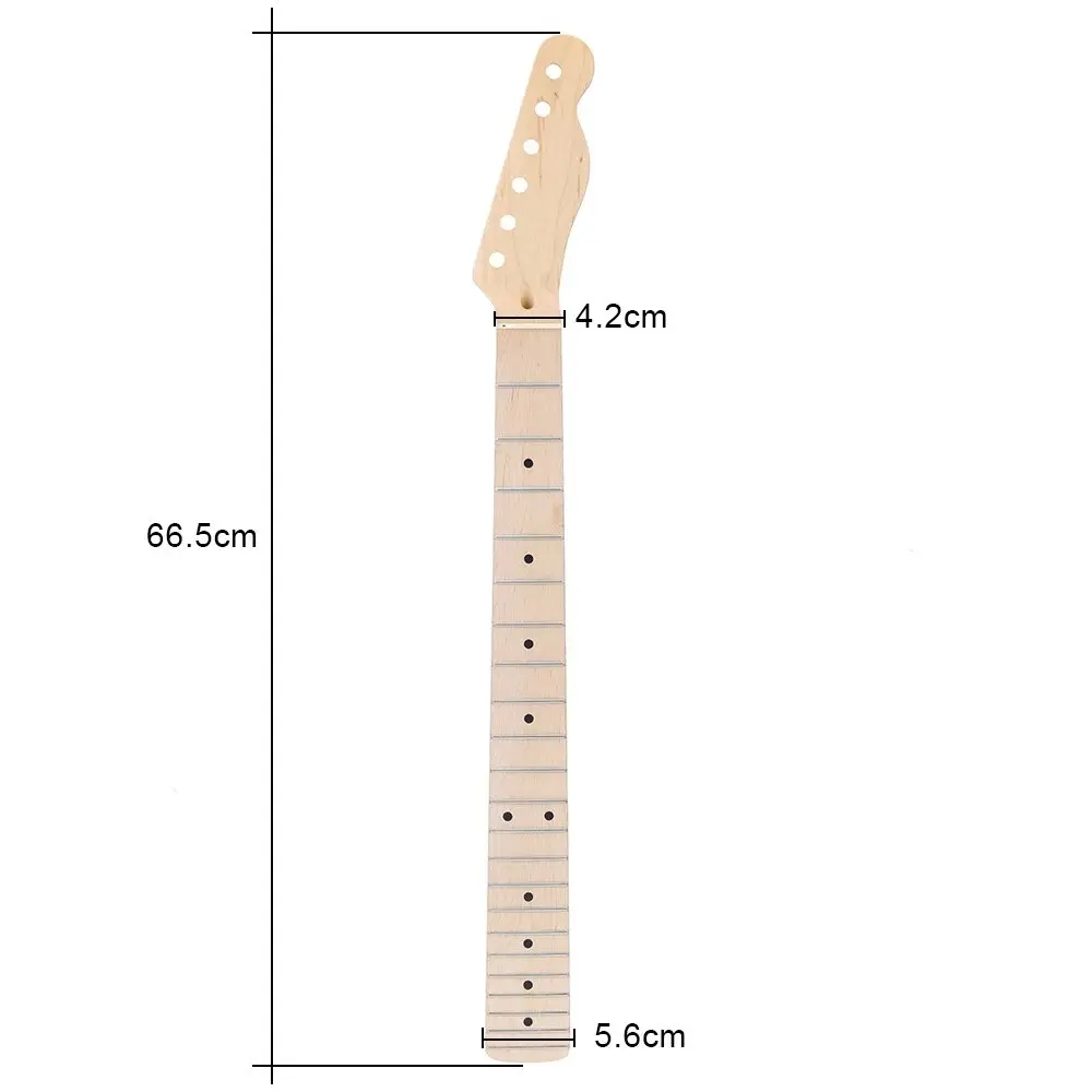 22 trastes Guitarra Elétrica Maple e Dot Inlay Fingerboard para Fender Telecaster Substituição