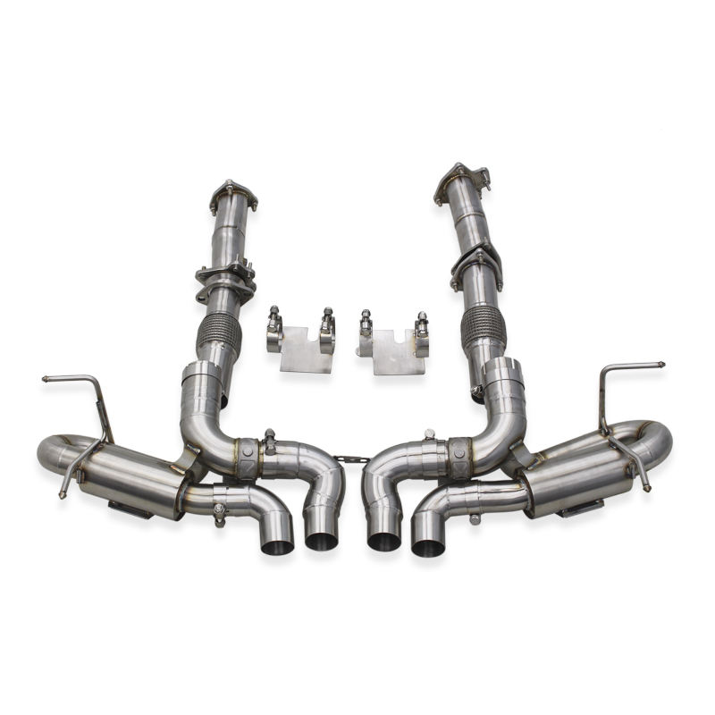 Tuyau de descente droit + catback en SUS304 avec valve 2