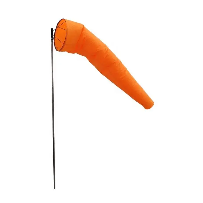 Meia-vento laranja externa personalizada, alta visibilidade da medição da direção do vento