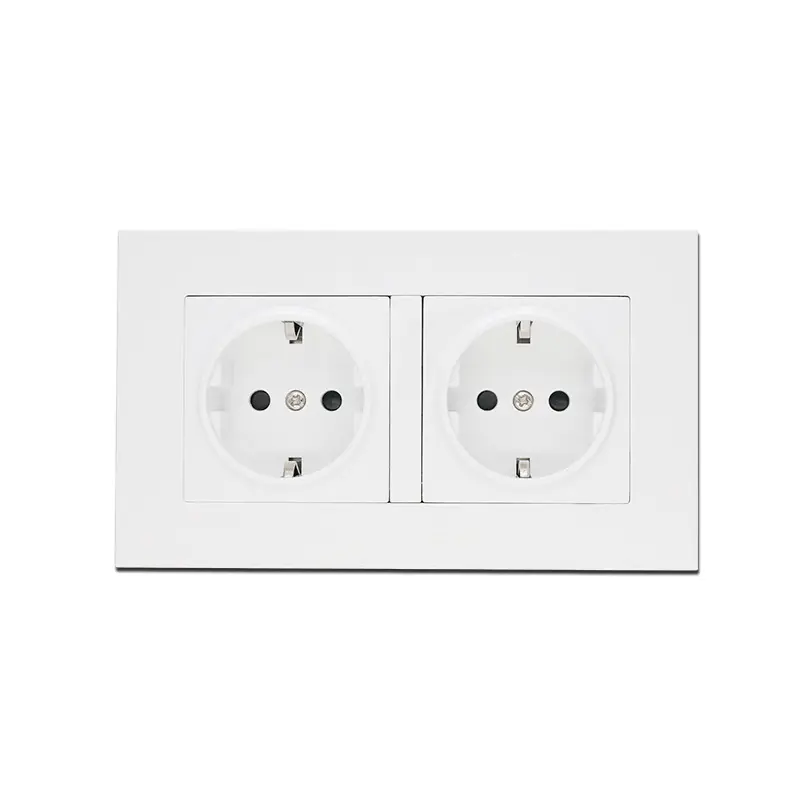 147 Type Double Wall Sockets PC material 16A 2-Pin AC EU Type Germany Socket