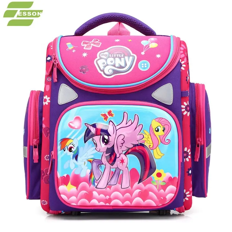 Nuovo Design Kids 600d/Pvc Girl Primary Hardshell School Pink School Backpack