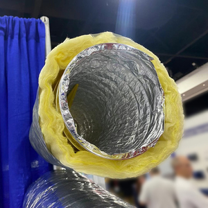 高速輸送HVACシステム断熱ダクトペックスアルペックス材料ALグラスファイバー断熱フレキシブルエアコンダクト