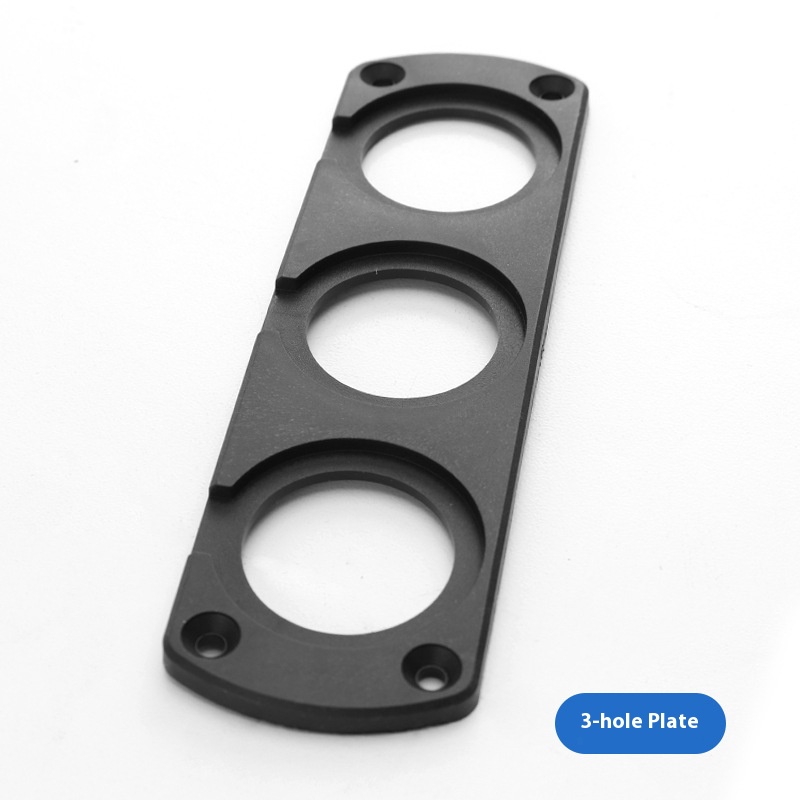 Tablero de modificación negro de tres agujeros.