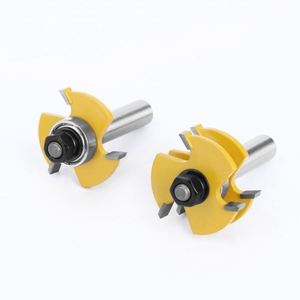 Wood Working Tools Tongue and Groove Router Bit Set <strong>1</strong>/2&quot; X <strong>1</strong>/<strong>4</strong>&quot; Shank Woodworking <strong>Cutter</strong> Tenon <strong>Cutter</strong> for Woodworking Tools - Product Image 3