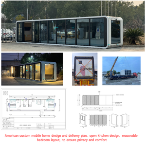Cymdin 40ft thép tùy chỉnh container đúc sẵn không gian ngoài trời viên nang nhà di động cho ký túc xá táo Túp lều văn phòng sử dụng biệt thự - Product Image 4