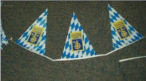 Impreso personalizado decoración colgante triángulo banderín de fieltro de lana deporte banderas del empavesado - Product Image 3