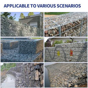 Esagonale rete metallica gabbione cestello in acciaio inox riempito con pietre muro Gabion scatola intrecciata e saldata - Product Image 4