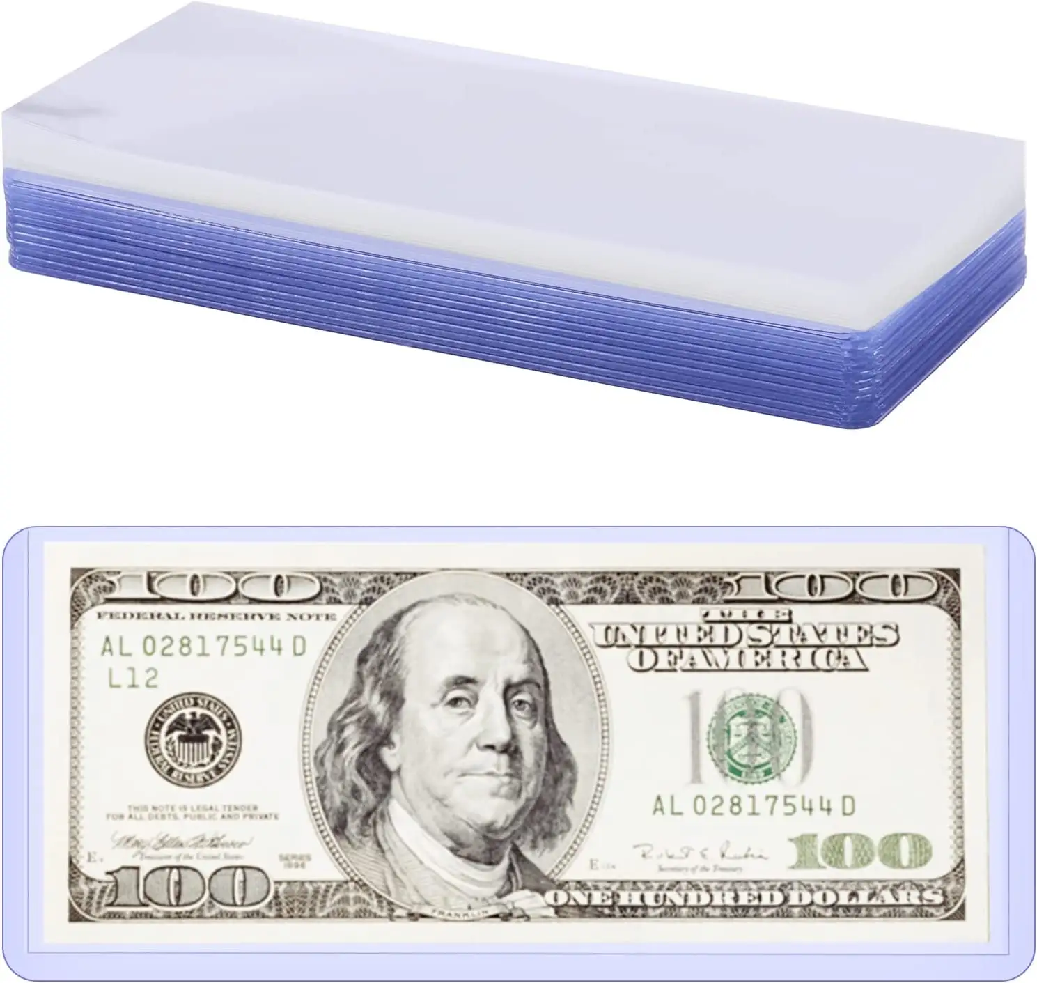 PVC Bill Collection Clear Protective Case Coupon Stamp Organizer Collecting Display Holder for Paper Money