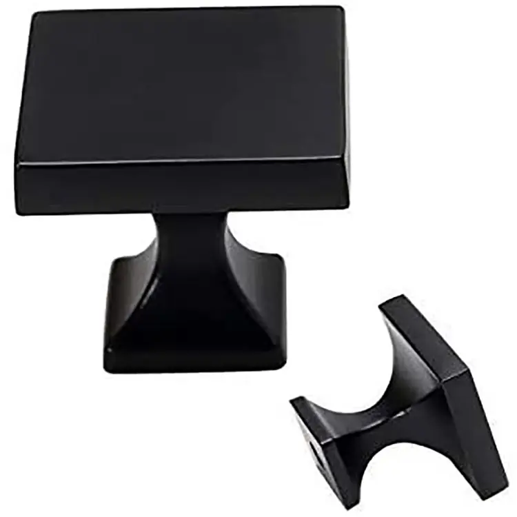 Kak — poignée de tiroir de meuble personnalisée, bouton carré noir pour armoire de cuisine