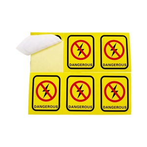 Triángulo amarillo Forma de trueno Cuidado con la caja de distribución Gabinete de control Etiqueta de advertencia de seguridad - Product Image 4
