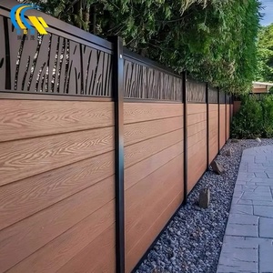 Premium WPC gizlilik çit arka bahçe ve veranda için su geçirmez ve termit geçirmez kompozit çit - Product Image 1